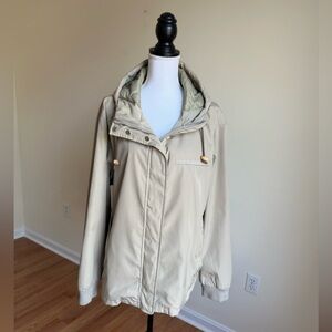 J crew || Men's Tan Hooded Jacket size large